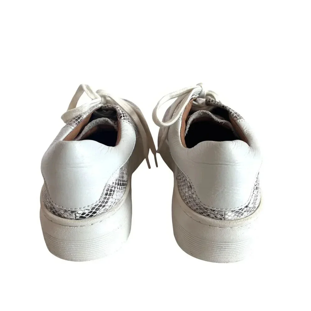 Sofft Womens Parkyn Natural Snake Leather Round Toe Sneakers - Size 7.5 M